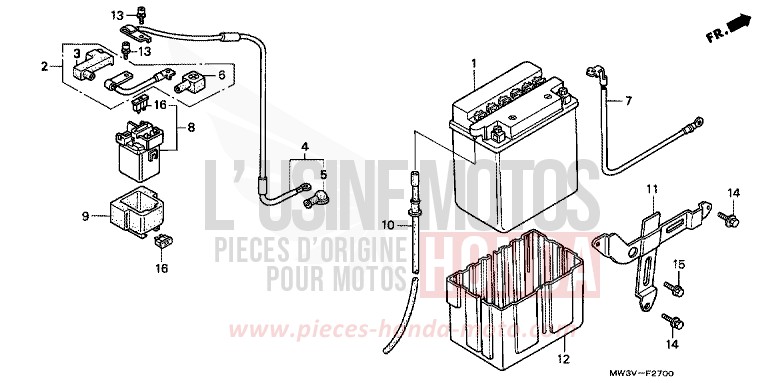 BATTERIE de CB Seven Fifty NOIR (NH1) 2001